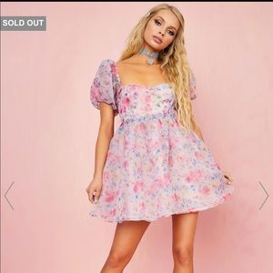 FUN FILLED FANTASY FLORAL DRESS